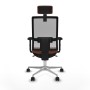 Chaise de Bureau avec Appui-tête Piqueras y Crespo 2D086N2 Marron Gris