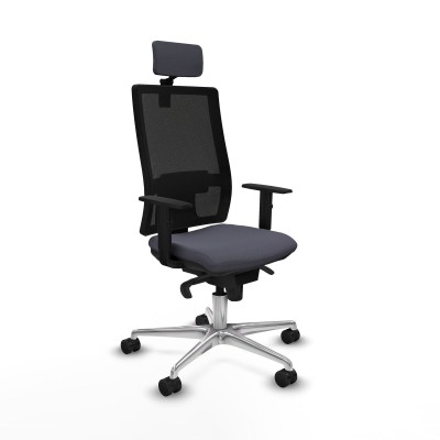 Office Chair with Headrest Piqueras y Crespo 1D086N2 Dark grey