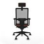 Office Chair with Headrest Piqueras y Crespo 2D066N2 Brown Grey