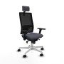 Chaise de Bureau avec Appui-tête Piqueras y Crespo 3D026N2 Gris foncé