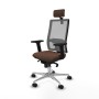 Office Chair with Headrest Piqueras y Crespo 2D086N2 Grey Dark brown