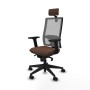 Office Chair with Headrest Piqueras y Crespo 2D066N2 Grey Dark brown