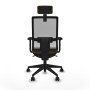 Office Chair with Headrest Piqueras y Crespo 2D066N2 Grey Dark brown