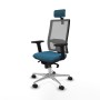 Chaise de Bureau avec Appui-tête Piqueras y Crespo 2D086N2 Gris Vert pétrole