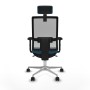 Chaise de Bureau avec Appui-tête Piqueras y Crespo 2D086N2 Gris Vert pétrole