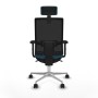 Chaise de Bureau avec Appui-tête Piqueras y Crespo 2D086N2 Noir Vert pétrole