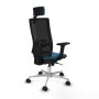 Chaise de Bureau avec Appui-tête Piqueras y Crespo 2D086N2 Noir Vert pétrole
