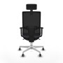 Office Chair with Headrest Piqueras y Crespo 1D026G2 Dark grey