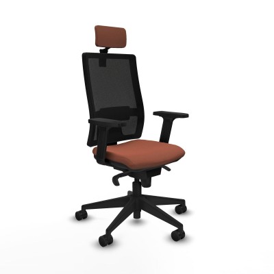 Office Chair with Headrest Piqueras y Crespo 2D066N2 Brown Black
