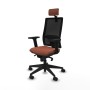 Office Chair with Headrest Piqueras y Crespo 2D066N2 Brown Black