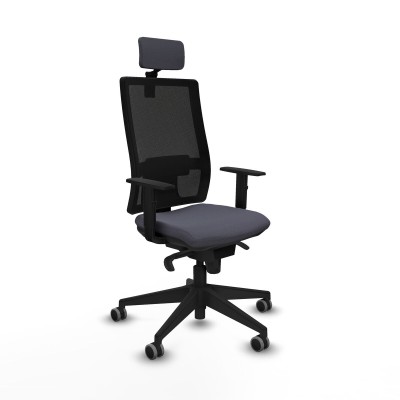 Chaise de Bureau avec Appui-tête Piqueras y Crespo 1D066G2 Gris foncé
