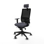 Office Chair with Headrest Piqueras y Crespo 1D066G2 Dark grey