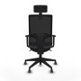 Office Chair with Headrest Piqueras y Crespo 1D066G2 Dark grey