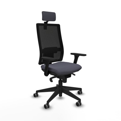 Office Chair with Headrest Piqueras y Crespo 3D066G2 Dark grey