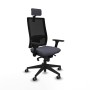 Office Chair with Headrest Piqueras y Crespo 3D066G2 Dark grey
