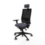 Office Chair with Headrest Piqueras y Crespo 3D066G2 Dark grey