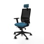 Chaise de Bureau avec Appui-tête Piqueras y Crespo 2D066N2 Noir Vert pétrole