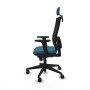 Chaise de Bureau avec Appui-tête Piqueras y Crespo 2D066N2 Noir Vert pétrole