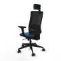 Chaise de Bureau avec Appui-tête Piqueras y Crespo 2D066N2 Noir Vert pétrole