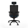 Chaise de Bureau avec Appui-tête Piqueras y Crespo 2D066N2 Noir Vert pétrole