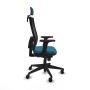 Chaise de Bureau avec Appui-tête Piqueras y Crespo 2D066N2 Noir Vert pétrole