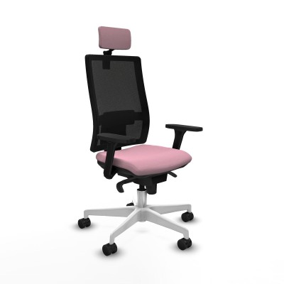 Chaise de Bureau avec Appui-tête Piqueras y Crespo 3D026N2 Rose