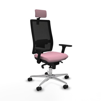 Chaise de Bureau avec Appui-tête Piqueras y Crespo 3D086N2 Rose