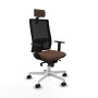 Chaise de Bureau avec Appui-tête Piqueras y Crespo 1D026N2 Brun foncé