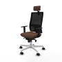 Chaise de Bureau avec Appui-tête Piqueras y Crespo 1D026N2 Brun foncé