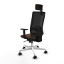 Chaise de Bureau avec Appui-tête Piqueras y Crespo 1D026N2 Brun foncé