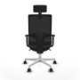 Chaise de Bureau avec Appui-tête Piqueras y Crespo 1D026N2 Brun foncé