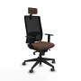 Chaise de Bureau avec Appui-tête Piqueras y Crespo 1D066G2 Brun foncé