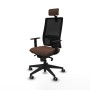 Chaise de Bureau avec Appui-tête Piqueras y Crespo 1D066G2 Brun foncé