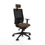 Chaise de Bureau avec Appui-tête Piqueras y Crespo 1D066N2 Brun foncé