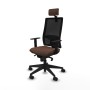 Chaise de Bureau avec Appui-tête Piqueras y Crespo 1D066N2 Brun foncé