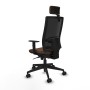 Chaise de Bureau avec Appui-tête Piqueras y Crespo 1D066N2 Brun foncé