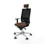 Office Chair with Headrest Piqueras y Crespo 1D086G2 Dark brown
