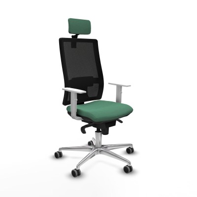 Chaise de Bureau avec Appui-tête Piqueras y Crespo 4B086G2 Vert émeraude