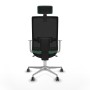 Chaise de Bureau avec Appui-tête Piqueras y Crespo 4B086G2 Vert émeraude