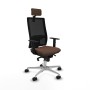 Chaise de Bureau avec Appui-tête Piqueras y Crespo 1D086N2 Brun foncé