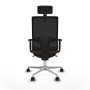 Chaise de Bureau avec Appui-tête Piqueras y Crespo 1D086N2 Brun foncé