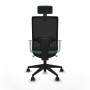 Chaise de Bureau avec Appui-tête Piqueras y Crespo 4B066N2 Vert émeraude