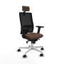 Chaise de Bureau avec Appui-tête Piqueras y Crespo 2D026N2 Brun foncé