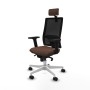 Chaise de Bureau avec Appui-tête Piqueras y Crespo 2D026N2 Brun foncé