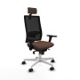 Chaise de Bureau avec Appui-tête Piqueras y Crespo 3D026N2 Brun foncé