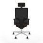 Chaise de Bureau avec Appui-tête Piqueras y Crespo 1D026G2 Brun foncé