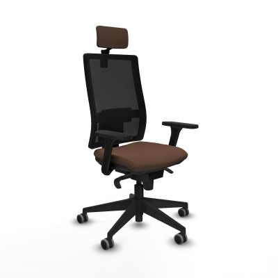 Office Chair with Headrest Piqueras y Crespo 3D066G2 Dark brown