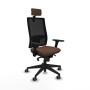 Office Chair with Headrest Piqueras y Crespo 3D066G2 Dark brown