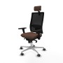 Chaise de Bureau avec Appui-tête Piqueras y Crespo 3D086G2 Brun foncé