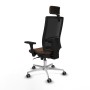 Chaise de Bureau avec Appui-tête Piqueras y Crespo 3D086G2 Brun foncé